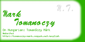 mark tomanoczy business card